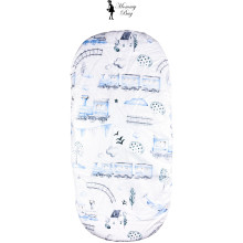 Простынь-наматрасник 80*40 см в коляску №7 Паравозики