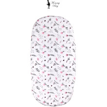 Простынь-наматрасник 80*40 см в коляску №12 Розовые цветочки с бабочками Простынь-наматрасник 80*40 см в коляску №12 Розовые цветочки с бабочками