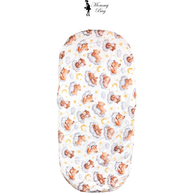 Простынь-наматрасник 80*40 см в коляску №25 Спящие зверьки
