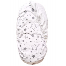 Простынь-наматрасник 80*40 см в коляску №2 Серые звездочки Простынь-наматрасник 80*40 см в коляску №2 Серые звездочки