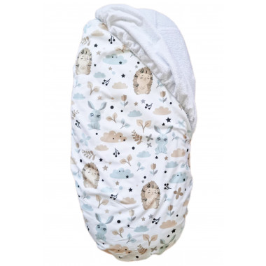 Простынь-наматрасник 80*40 см в коляску №4 Ёжики и зайчики