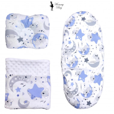 Набор 3в1 в КОЛЯСКУ RoyalBaby №15 Коала на луне с пледом