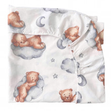 Простыня в стандартную кроватку 120*60 см №6 Мишка на облаке