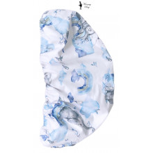 Простынь-наматрасник 80*40 см в коляску №14 Слоники голубые Простынь-наматрасник 80*40 см в коляску №14 Слоники голубые