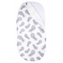 Простынь-наматрасник 80*40 см в коляску №8 Перья серые