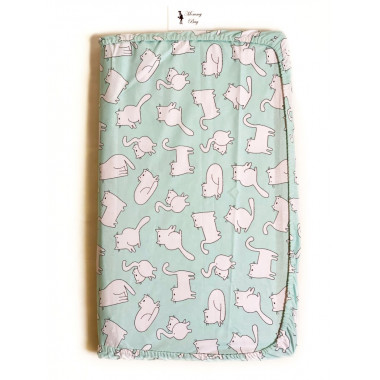 Простынь на резинке в детскую кроватку Котики арт. СТ-4