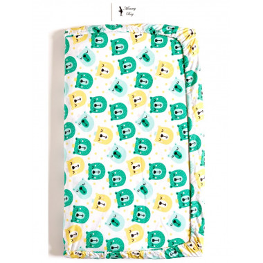 Простынь на резинке в детскую кроватку Королевские Мишки арт.СТ-16