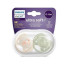 Пустышка Philips Avent Ultra Soft ультрамягкая, нейтральная 0-6 месяцев, 2 шт.