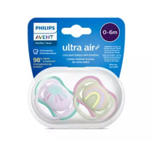Пустышка Philips Avent Ultra Air для девочки 0-6 месяцев, 2 шт.