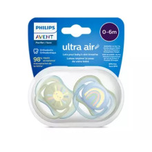 Пустышка Philips Avent Ultra Air для мальчиков 0-6 месяцев, 2 шт.