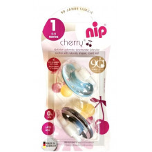 Пустышка Nip Вишенка, 0-6 мес., латекс, для мальчика, 2 шт. (Темно-синие) Пустышка Nip Вишенка, 0-6 мес., латекс, для мальчика, 2 шт. (Темно-синие)