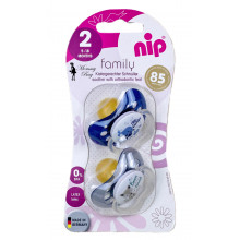 Пустышка Nip Моя семья, 5-18 мес., латекс, для мальчика, 2 шт.