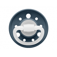 Пустышка Nip Вишенка, 6-18 мес., латекс, для мальчика, 1 шт. (Темно-синяя)