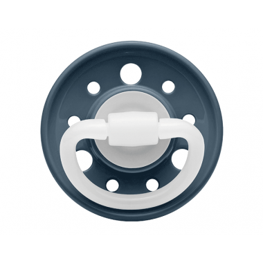 Пустышка Nip Вишенка, 6-18 мес., латекс, для мальчика, 1 шт. (Темно-синяя)