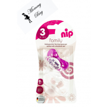 Пустышка с крышкой Nip Моя семья, 16-32 мес., силикон, для девочки Коалы, 1 шт.