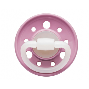 Пустышка Nip Вишенка, 6-18 мес., латекс, для девочки, 1 шт. (Розовая)