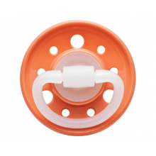 Пустышка Nip Вишенка, 0-6 мес., латекс, для девочки, 1 шт. (Персиковая)