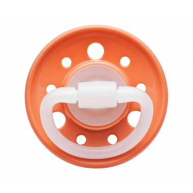 Пустышка Nip Вишенка, 6-18 мес., латекс, для девочки, 1 шт. (Персиковая)