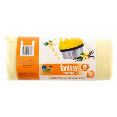 Мусорные пакеты Fantasy с ручками ВАНИЛЬ 35 л 20 шт