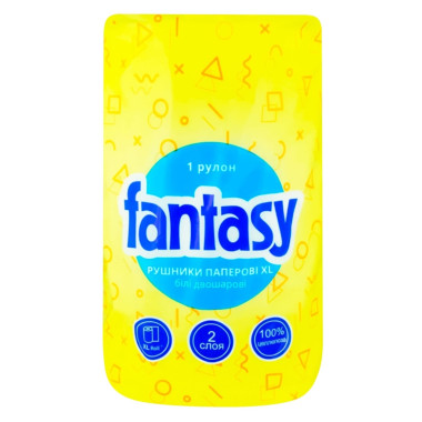 Бумажные полотенца Fantasy двухслойные, 34м, 2в1