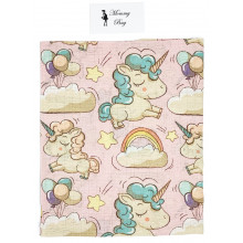 Муслиновая пеленка 100х80 см Розовые Единороги #5