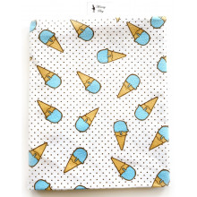 Фланелевая пеленка байковая с начесом Мороженное голубое #12 110х90 см