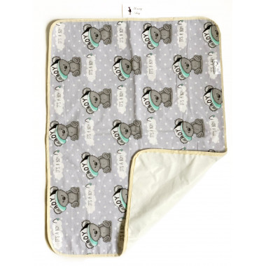 Непромокаемая пеленка многоразовая It's A Boy Grey - #6 90х60см