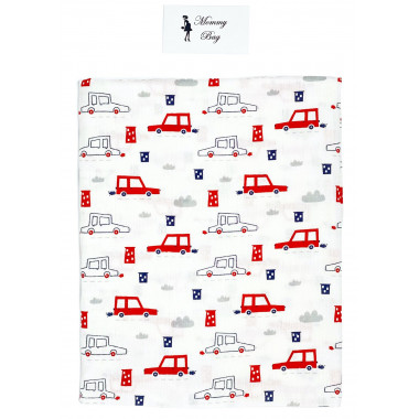 Муслиновая пеленка 100х80 см Машинки #20
