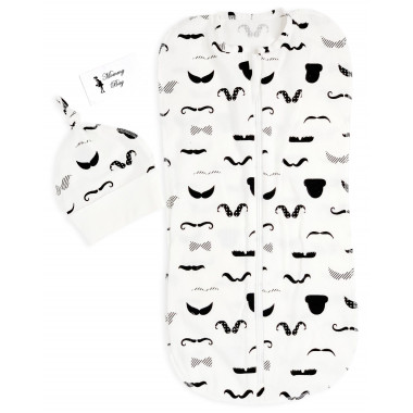 Евро-пеленка кокон на молнии с шапочкой Мистер #5 