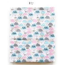 Фланелевая пеленка байковая Облачко #5 110х90см Фланелевая пеленка байковая Облачко #5 110х90см