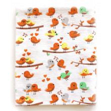 Фланелевая пеленка байковая Птички #9 110х90см Фланелевая пеленка байковая Птички #9 110х90см