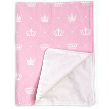 Непромокаемая пеленка многоразовая Короны розовые - #15 90х60 Непромокаемая пеленка многоразовая Короны розовые - #15 90х60