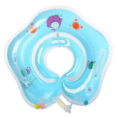 Круг для купания с погремушкой Aqua Baby (Голубой)