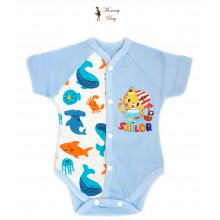 Боди Голубой RoyalBaby Морские друзья р.56, 0-3 мес Боди Голубой RoyalBaby Морские друзья р.56, 0-3 мес