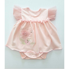 Боди-платье Розовое Paradise, р.56, 0-6 мес