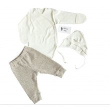 Комплект 3 ед.Tobbi Молочно-бежевые р.62, 0-6 мес