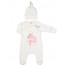 Человечек с шапочкой RoyalBaby Princess Girl Молочный, р.56 - 0-3 мес.