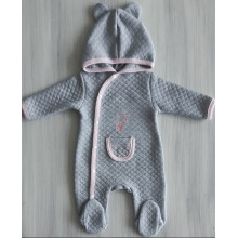 Человечек с капюшоном RoyalBaby Серо-розовый р.56, 0-3 мес Человечек с капюшоном RoyalBaby Серо-розовый р.56, 0-3 мес