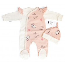 Человечек RoyalBaby Розовые сердечки, р.56 - 0-3 мес.