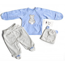 Комплект 3 ед. RoyalBaby Мишка с ушками р.56, 0-3 мес