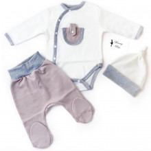 Комплект 3 ед. RoyalBaby Капучино р.56, 0-3 мес