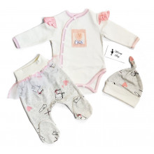 Комплект 3 ед. RoyalBaby Бантик, с фатином р.56, 0-3 мес Комплект 3 ед. RoyalBaby Бантик, с фатином р.56, 0-3 мес