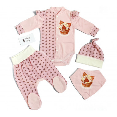 Комплект 4 ед. RoyalBaby Пироженко р.56, 0-3 мес