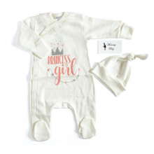 Человечек с шапочкой RoyalBaby Princess Girl Молочный, р.56 - 0-3 мес. Человечек с шапочкой RoyalBaby Princess Girl Молочный, р.56 - 0-3 мес.