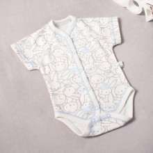 Боди RoyalBaby Зайчики (голубые) р.68, 3-9 мес 