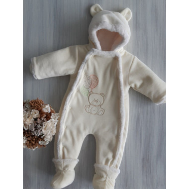 Комбинезон зимний RoyalBaby Молочный р.62, 0-6 мес