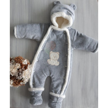 Комбинезон зимний RoyalBaby Серый р.62, 0-6 мес Комбинезон зимний RoyalBaby Серый р.62, 0-6 мес