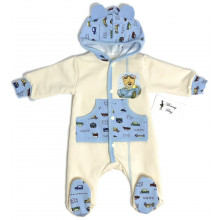 Человечек с капюшоном RoyalBaby Машинки р.56, 0-3 мес Человечек с капюшоном RoyalBaby Машинки р.56, 0-3 мес