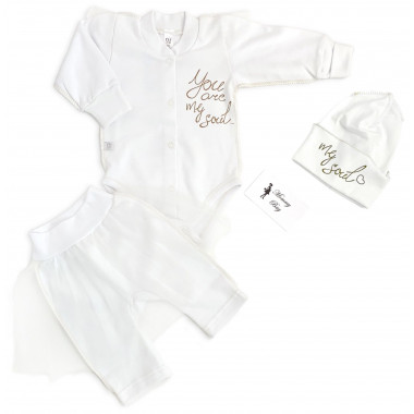 Комплект 3 ед. RoyalBaby c фатином для девочки "Ты моя душа.." р.56, 0-3 мес