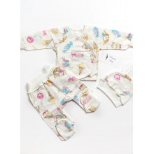 Комплект 3 ед. RoyalBaby Конфетки Candy (байка) р.56, 0-3 мес